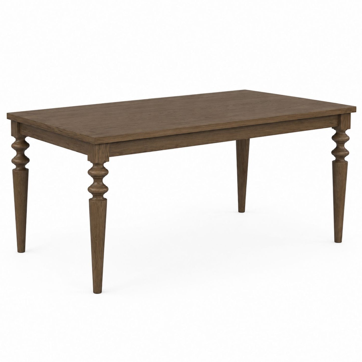Rectangular Solid Wood Dining Table Brown