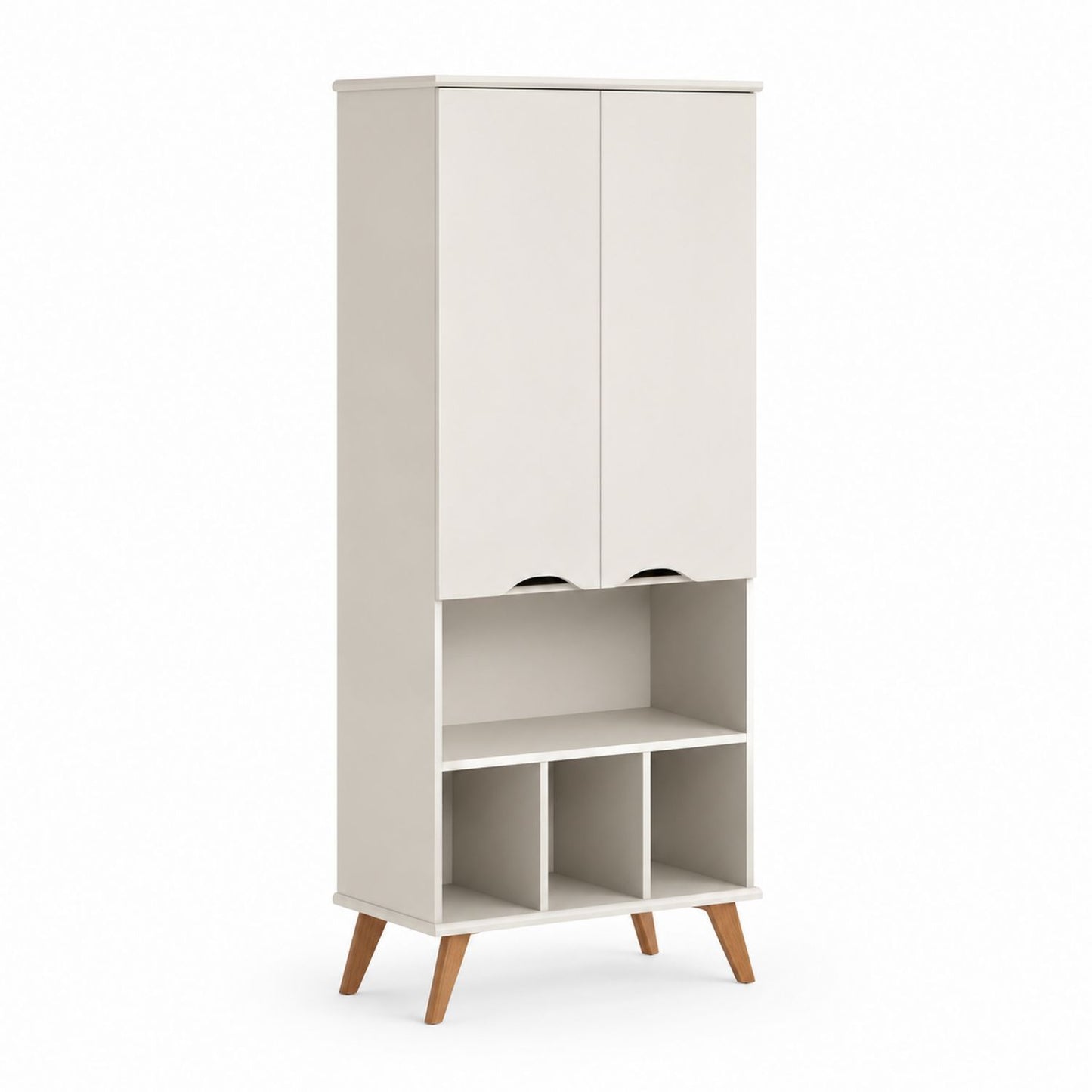 MDF Storage Cabinet with Doors and Shelves 180cm