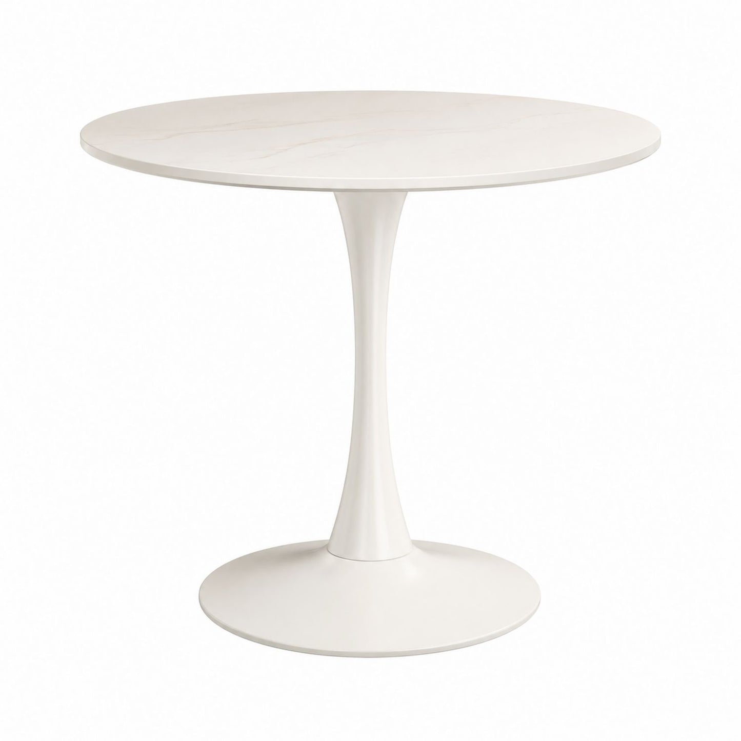 Round Dining Table with Carrara Marble Top