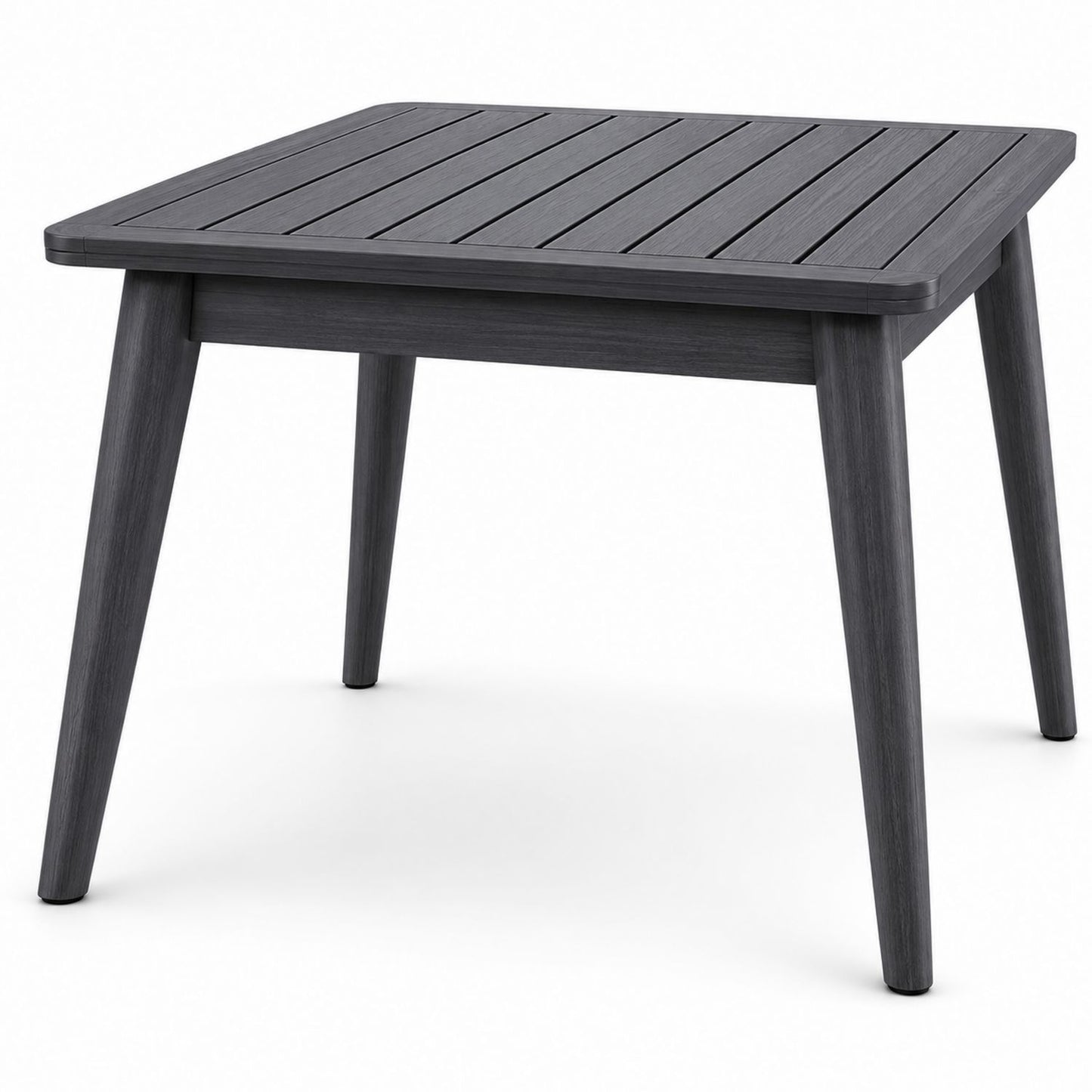 Square Outdoor Dining Table Eucalyptus Wood Gray 35in